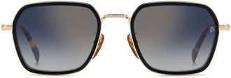 David Beckham 53mm Square Sunglasses in Gold Black/Blsf Gdsp at Nordstrom