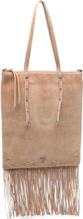 Pinko Pinko, Tassen, Dames, Beige, ONE Size, Su&egrave;de, Tote Bags
