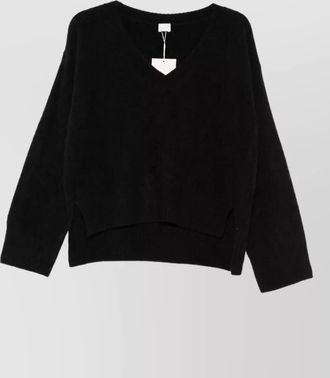 C.T. Plage wool ribbed v-neck long-sleeve jumper