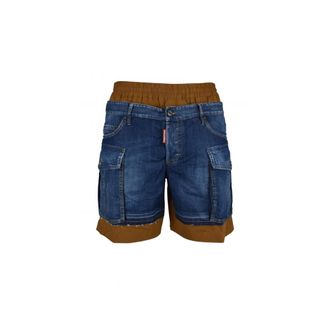 Dsquared2 Korte Broeken, Heren, Blauw, S, Katoen, Cotton