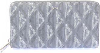 Dior Gray Long Wallet (Bi-Fold) (Pre-Owned)