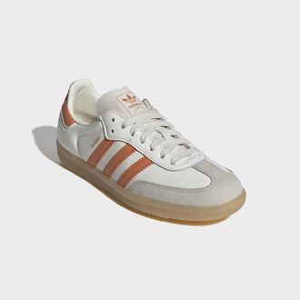 adidas Sneaker ADIDAS ORIGINALS SAMBA OG, Damen, Gr. 38,5, sanftes wei&szlig;, dusky orange, gum 3, Leder, Schuhe Sneaker