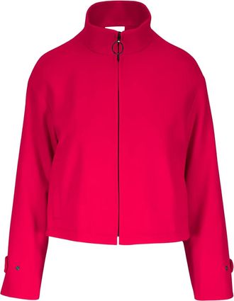 Akris Jack met rits en kraag - Rood