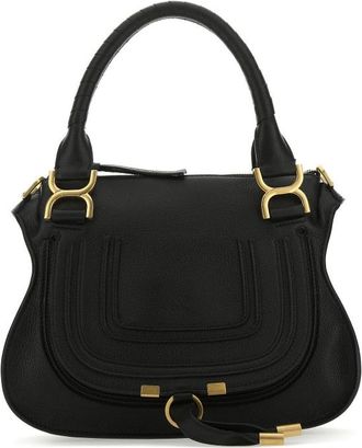 Chlo&eacute; Black Leather Medium Marcie Handbag