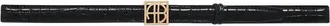 Anine Bing Womens Monogram Belt In Black Embossed