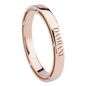 Damiani D.Side Pink Gold Diamond Wedding Band, Size 11