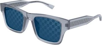 Gucci Vierkante zonnebril - Heren - Zonnebrillen - Grijs - 52 MM - Accessoires