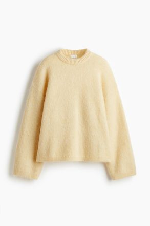 H&M Oversized Pullover aus Mohairmix - Yellow