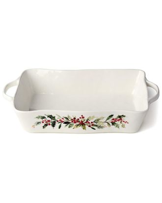 Certified International Holly & Vines Medium Rectangular Baker