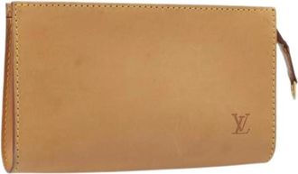 Louis Vuitton Pre-owned Vintage Pouch - Dames - Vintage Accessoires - Beige - ONE Size - Leer - Vintage