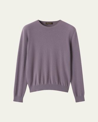 Loro Piana Mens Sergio Cashmere Crewneck Sweater