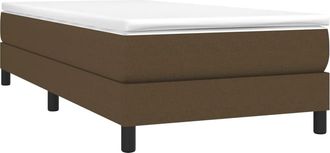 vidaXL Estructura De Cama Sin Colch&oacute;n Tela Marr&oacute;n Oscuro 100x200 Cm Vidaxl