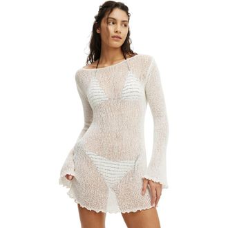 Cotton On Womens Rumi Open Knit Mini Dress in Coconut Milk at Nordstrom, Size X-Small
