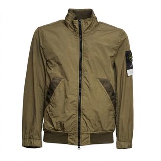 Stone Island Bomber Jackets, male, Green, Size: XL Bomber Jacket