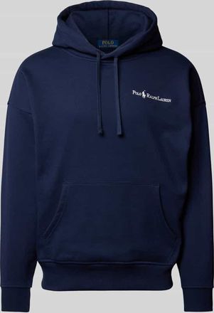Polo Ralph Lauren Hoodie mit Label-Stitching in Marine, Größe M