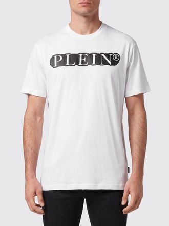 Philipp Plein T-shirt girocollo in cotone con stampa logo lettering a contrasto