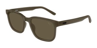 Puma PU0527S 005 Mens Sunglasses Brown Size 55