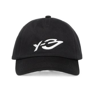 Yohji Yamamoto Logo Cap - Heren - Petten - Zwart - ONE Size - Katoen - Accessoires
