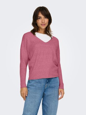 Only ONLRICA LIFE L/S V-NECK PULLO KNT NOOS Materialmix, regular fit