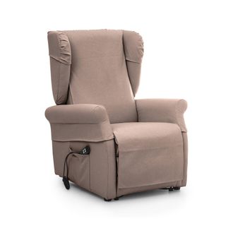 Dmora Sill&oacute;n Treia, Desenfundable Reclinable Made In Italy, Brazos, 75x84x107h Cm Beige