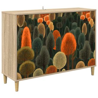 vidaXL Credenza Zaandam Sonoma 102 X 33 X 75 Cm Legno Ingegnerizzato Vidaxl