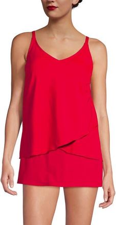 Lands End Tulip Hem Tankini Top in Strawberry at Nordstrom, Size X-Small