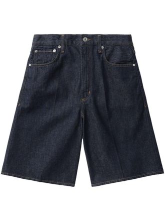 A Gold E Nolan pleated denim shorts - women - Cotton - 27 - Blue