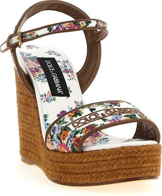 Dolce & Gabbana Womens Multicolor Polyamide Wedge Sandals