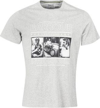Barbour Steve Mc Queen Reel T-Shirt Grey Marl - Heren - T-shirts - Grijs - XL - Katoen - Tops