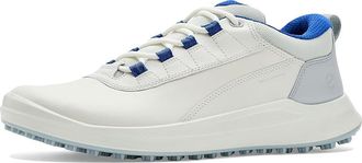 Ecco Core Sport Waterproof Mens Shoes White/Federal Blue : EU 45 (US Mens 11-11.5) D - Medium, Leather