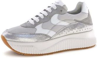 Voile Blanche Lana Fresh Metallic Sneaker in Silver Grey at Nordstrom, Size 10Us