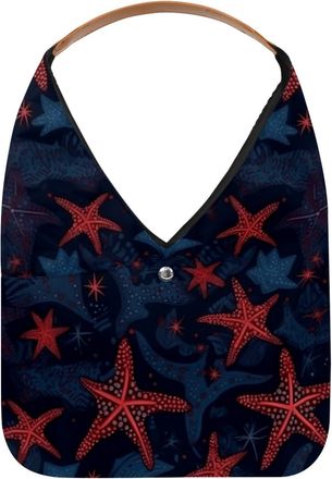 Generic Starfish Reusable Lightweight Grocery Bags - Foldable Into Compact Pouch, Washable & Sturdy, Multipurpose for Shopping and Travel