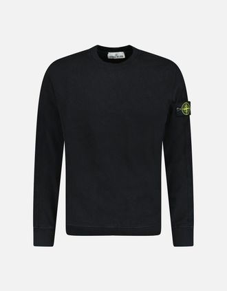 Stone Island Mens Stone Island Cotton Sweatshirt Black - Size: 44