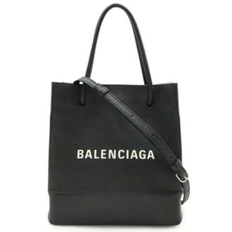 Balenciaga Vintage, unisex, Zwart, ONE Size, Leer, Pre-owned Leather Tote Bag