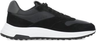 Hogan Black Leather Hyperlight Sneakers