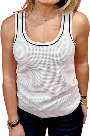 Kerisma Deuce Tank In White/ Navy