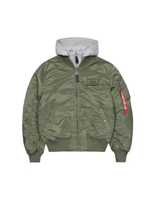 Alpha Industries Bomberjacke ALPHA INDUSTRIES MA-1 D-Tec, Herren, Gr. XL, gr&uuml;n (sage, gr&uuml;n), Obermaterial: 100% Nylon, Futter: 100% Nylon, Kapuze: 75% Baumwolle, 25% P