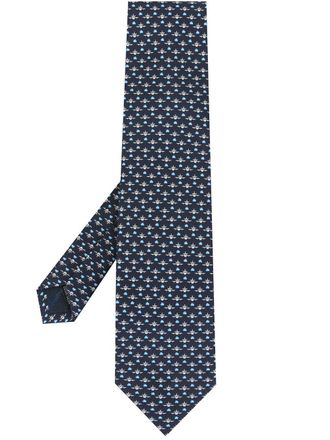 TigerTie Cravatta Uomo In Seta A Righe Blu - Taglia Unica 150x8 Cm - Eleganza Classica
