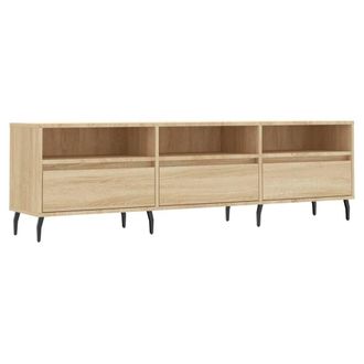 Berkfield Home TV Cabinet Sonoma Oak 150x30x44.5 cm Engineered Wood in Light Tan