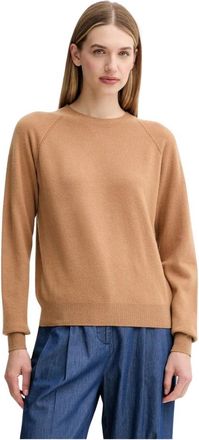 Fracomina Regular Wool Sweater - Dames - Ronde hals truien - Beige - XS - Wol - Truien & Vesten