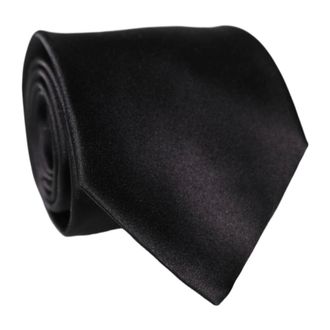 Dolce & Gabbana Ties, male, Brown, Size: ONE SIZE Logo Embroidery Silk Adjustable Necktie