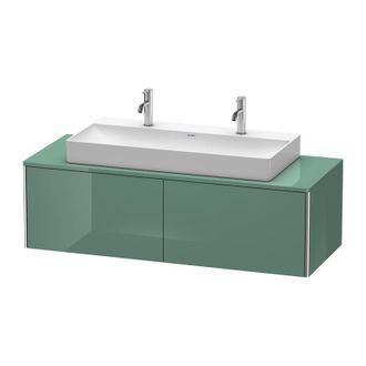 Duravit Duravit Xsquare Mueble De Pared 140,0 X 54,8 Cm, 2 Cajones, Para Lavabo Vero Air 235010, Color (frente/cuerpo): Jade Laca Alto Brillo - Xs4905m0303
