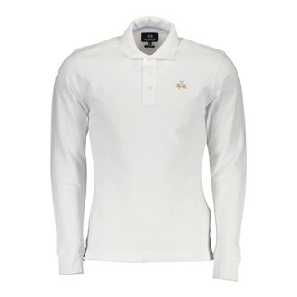 La Martina La Martina, Polo Shirts, male, White, Size: 2XL Long Sleeve Polo Shirt
