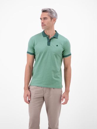 Lerros Poloshirt LERROS Poloshirt in 2-Tone-Optik, Herren, Gr. XXL, soft teal, 100% Baumwolle, ohne Ausschnitt, Shirts Poloshirt