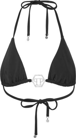 Philipp Plein Triangle Bra Crystal Hexagon - Dames - Bikinis - Zwart - S - Badmode