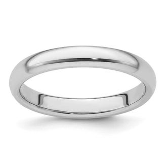 Diamond2Deal Platinum 3mm Lightweight Comfort-Fit Wedding Band Ring