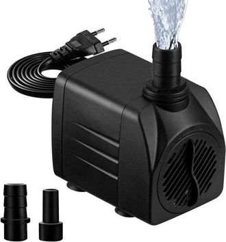 OEM Bomba De Agua Sumergible Para Fuentes Y Estanques - Presi&oacute;n De Agua Ajustable - 600 L/h - Negra