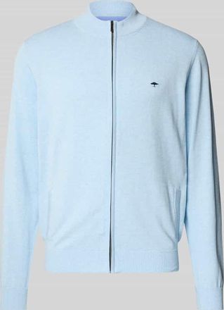 Fynch-Hatton Fynch-Hatton Strickjacke mit Rei&szlig;verschluss in Hellblau, Gr&ouml;&szlig;e 3XL