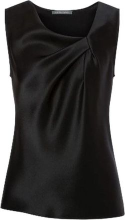 Alberta Ferretti Polyester Tops en Hemden - Dames - Tops zonder mouwen - Zwart - S - Polyester - Tops