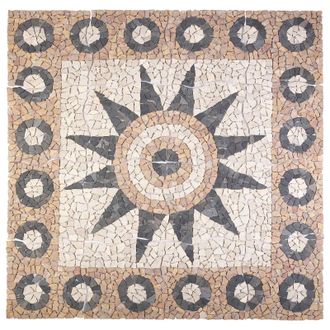 vidaXL Azulejos De Mosaico Con Patr&oacute;n De Flores Multicolor Vidaxl